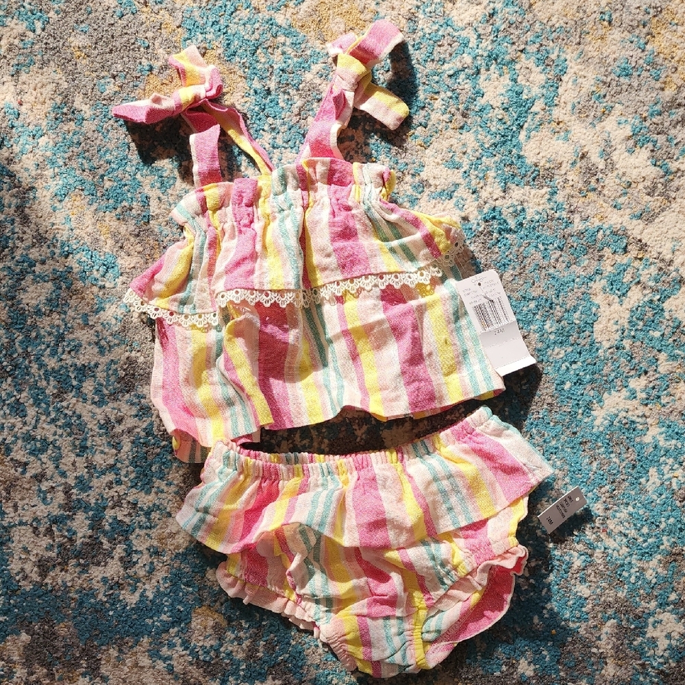 Colorful Striped Baby Outfit